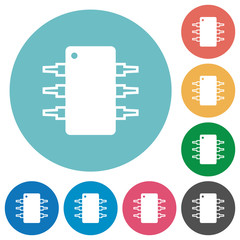 Flat integrated circuit icons