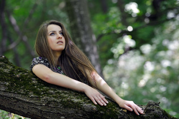 young woman portrait outdoor