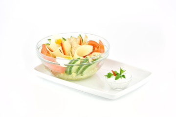 Beautiful sliced food arrangement