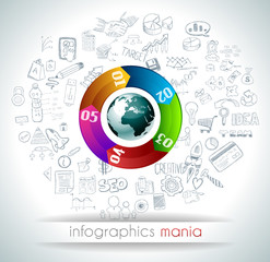 Clean Infographic Layout Template for data and information analysis