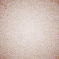 Floral seamless abstract hand-drawn card.