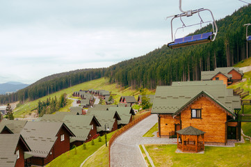 Cottage in the mountain resort of Bukovel in the Ukrainian Carpa