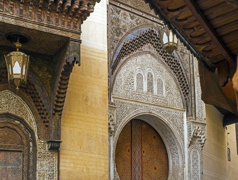 Al-Attarine Madrasa, Fez El Bali Medina. Morocco.