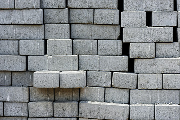 Cement brick pile