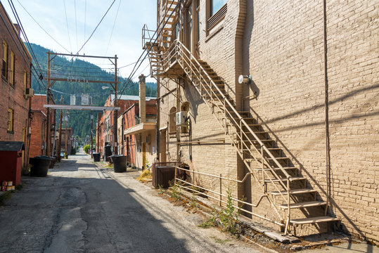 Narrow Alley In Wallace, Idaho