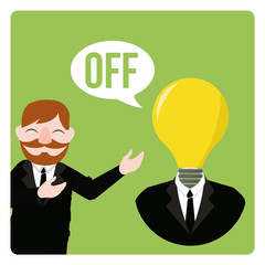 announcement lights off, green background