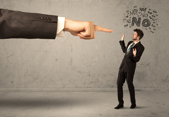 Boss hand guiding beginner salesman