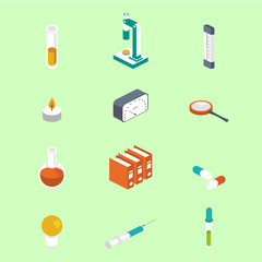Icon isometric style. Medical symbol collections.