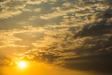 Sunset sky and beautiful cloud.