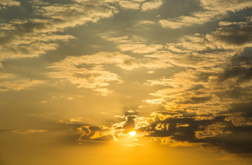 Sunset sky and beautiful cloud.