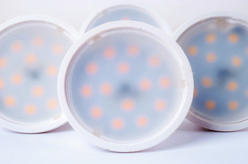 LED lamp. Photo Close-up