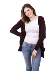 Obraz premium happy young brunette