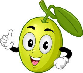 Olive Mascot Thumbs Up