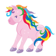 Cute unicorn vector illustration 
