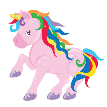 Cute unicorn vector illustration 
