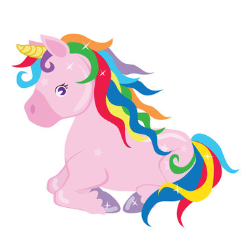 Cute unicorn vector illustration 

