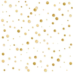  Naadloos verspreid glanzend gouden glitter polka dot-patroon © kasha_malasha