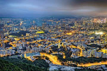 Fototapeta premium Hong Kong night