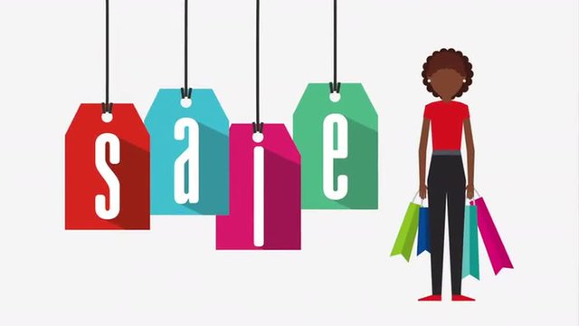 Shopping people design, Video Animation 