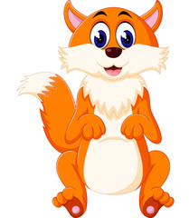 cute Fox cartoon of illustration 
