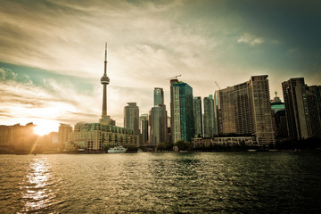 Obraz premium Centrum Toronto, bliski widok na centrum miasta