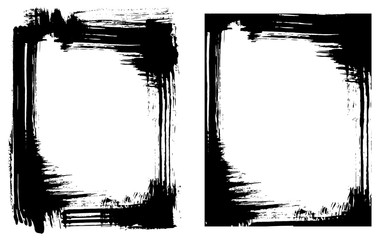 Grunge brush smear frame (2 variations)