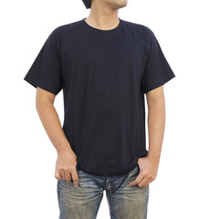 Obraz premium Men in black T-shirt