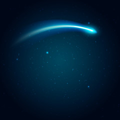 Shooting  star vector illustration with space for you text