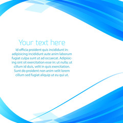 Abstract wavy vector background in blue