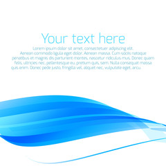 Abstract wavy vector background in blue