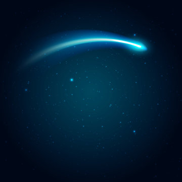 Shooting  star vector illustration with space for you text