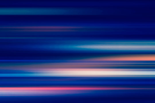 abstract of night lights in the city with motion blur