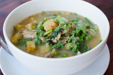 A kind of Thai curry name Kang Om kai, thick soup made from spic