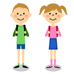小学生　男の子、女の子