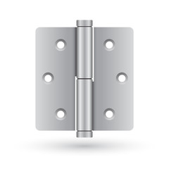 Silver Door Hinge : Vector Illustration - 100856750