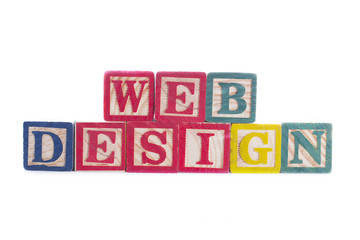 Web design en letras