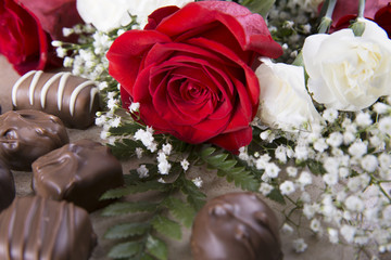 A Red Rose and Sweets