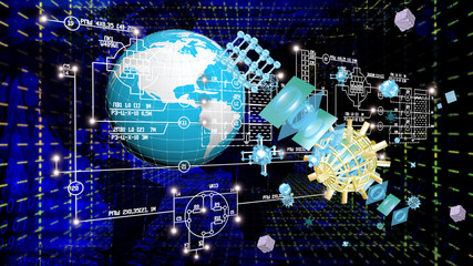 Fototapeta premium Globalization connection Internet technology.Generation telecommunications innovation technology