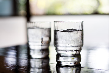 Glass of iced water
