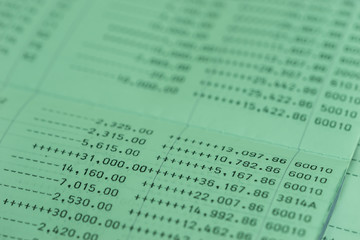 Saving Account Passbook bank account abstract background