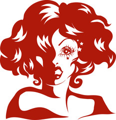 Drag Queen Stencil Red