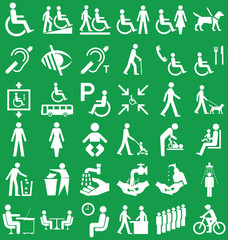 Silhouette disability and people related graphics 