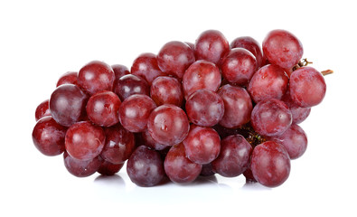 Red grape isolated on the white background