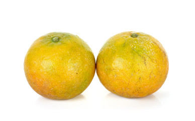 Tangerine isolated on the white background