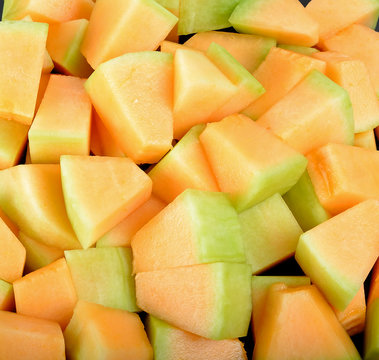 close up cantaloupe melon background texture