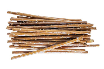 Salt Sticks / many salt sticks on a pile isolated over a white background