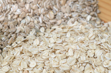 raw oat and rye  flakes