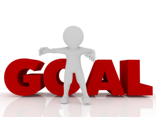 person with goal