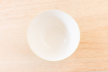 Empty Bowl on rustic wooden background
