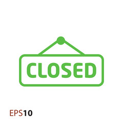 Closed door label icon for web and mobile